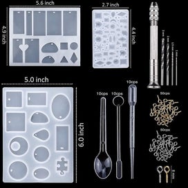 Listing 5 of 5 for Resin Molds, 159 Pcs Silicone Resin Casting Molds And Tools Kit For Diy Jewelry