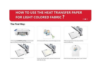 Listing 3 of 4 for PTN A4 Light Colour Laser PrintersT-Shirt Heat Transfer Paper IRON HEAT PRESS
