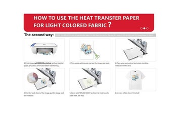 Listing 4 of 4 for PTN A4 Light Colour Laser PrintersT-Shirt Heat Transfer Paper IRON HEAT PRESS