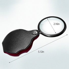 Listing 3 of 5 for 2pcs 10x Small Pocket Magnify Glass Premium Folding Mini Magnifying Glass With R
