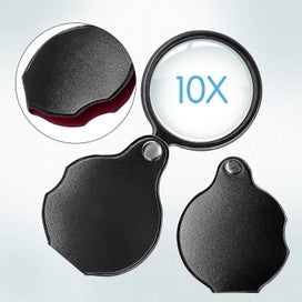Listing 4 of 5 for 2pcs 10x Small Pocket Magnify Glass Premium Folding Mini Magnifying Glass With R