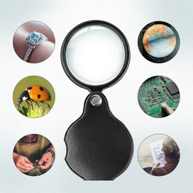 Listing 5 of 5 for 2pcs 10x Small Pocket Magnify Glass Premium Folding Mini Magnifying Glass With R