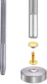 Listing 4 of 4 for Double Cap Rivet - 300 Pieces Leather Rivets with 3 Fastening Tools, Double Head