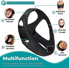 Listing 4 of 5 for Anti Snore Chin Strap, Chin Straps For Snoring For Users, Breathable Anti Snorin