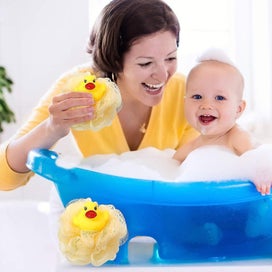 Listing 3 of 5 for 8 Pieces Bath Sponges Animal Kids Loofah Bath Pouf Mesh Bath Sponges Colorful Ca