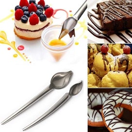 Listing 5 of 5 for Stainless Steel Decorating Spoons Set For Diy Cake Chocolate Pastry, 2 Set Penci