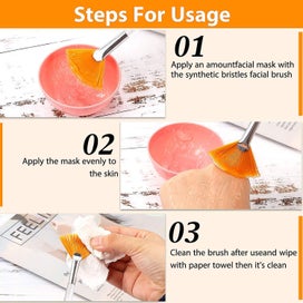 Listing 3 of 5 for 14 Pieces Fan Mask Brushes Facial Mask Applicator Brush Soft Fan Brushes Acid Ap