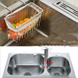 Listing 2 of 4 for Kitchen Sponge Holder Sink Organizer Soap Brush Sponge Drain Rack Dishwasher Liq
