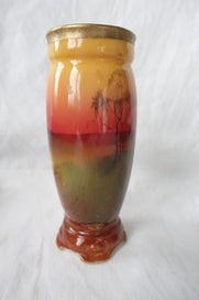 Listing 4 of 7 for Hand Painted Royal Doulton Holbein Vase Depicting Sheep in a Sunset Landscape