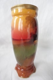 Listing 5 of 7 for Hand Painted Royal Doulton Holbein Vase Depicting Sheep in a Sunset Landscape