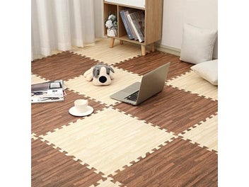 Listing 3 of 10 for Wooden Baby EVA Foam Play Gym Puzzle Mat Interlocking Exercise Tiles Crawling