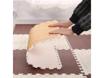 Listing 6 of 10 for Wooden Baby EVA Foam Play Gym Puzzle Mat Interlocking Exercise Tiles Crawling