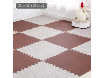 Listing 1 of 10 for Wooden Baby EVA Foam Play Gym Puzzle Mat Interlocking Exercise Tiles Crawling