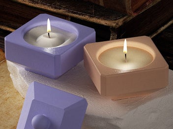 Listing 2 of 6 for Silicone Candle Jar and Lid Mold Set Candle Holder Molds Storage Box Molds - L