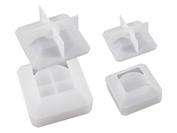 Listing 3 of 8 for Silicone Candle Jar and Lid Mold Set Candle Holder Storage Box Molds - 2 Sizes