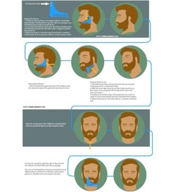 Listing 4 of 7 for Beard Grooming Shaping Comb Tool For Perfect Lines Cut