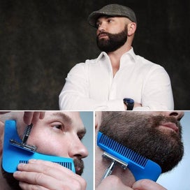 Listing 7 of 7 for Beard Grooming Shaping Comb Tool For Perfect Lines Cut
