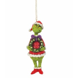 Listing 1 of 2 for Dr Seuss The Grinch by Jim Shore - Grinch Holding Wreath Hanging Ornament