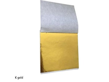 Listing 3 of 6 for 100 Sheets 9x9cm Shiny Gold Foil Paper Silver Foil Paper Slime Mixture Crystal