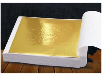 Listing 4 of 6 for 100 Sheets 9x9cm Shiny Gold Foil Paper Silver Foil Paper Slime Mixture Crystal