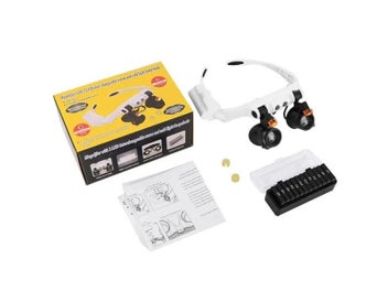 Listing 4 of 9 for LED Light Lens Magnifying Glasses Adjustable Headband Watch Maintenance Loupe