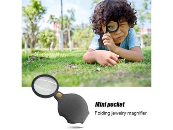Listing 4 of 11 for 8/10/15X Magnifying Glass Portable Plastic Handheld Pocket Magnifier With Cover