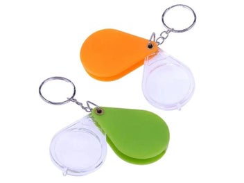 Listing 7 of 11 for 8/10/15X Magnifying Glass Portable Plastic Handheld Pocket Magnifier With Cover