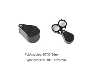 Listing 8 of 11 for 8/10/15X Magnifying Glass Portable Plastic Handheld Pocket Magnifier With Cover