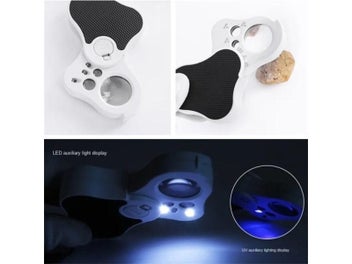 Listing 7 of 9 for Folding Portable Magnifying Glass 30X 60X 90X Magnification With LED Lamp UV