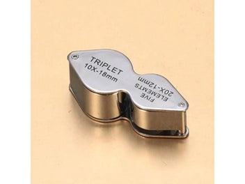 Listing 3 of 9 for Twin Folding Magnifying Mirror Two Lenses 10 Times 20 Times Optical Glass Lens