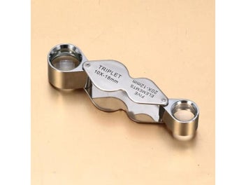 Listing 4 of 9 for Twin Folding Magnifying Mirror Two Lenses 10 Times 20 Times Optical Glass Lens