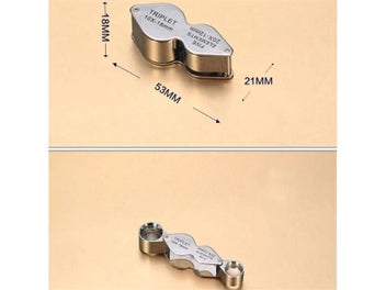 Listing 5 of 9 for Twin Folding Magnifying Mirror Two Lenses 10 Times 20 Times Optical Glass Lens