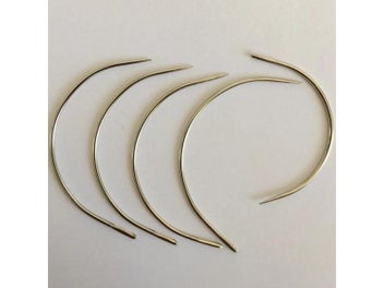 Listing 4 of 9 for 25 Pcs/bag 7.5cm C Shape Curved Ventilating Needles Crochet Braids Ventilating