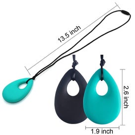 Listing 3 of 4 for Chew Necklace For Baby Boys And Girls 4 Pack Silicone Teething Necklace