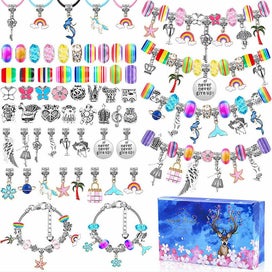 Listing 1 of 10 for 112Pcs DIY Charm Jewelry Beads Crafts Bracelet Making Kit Gifts NEW