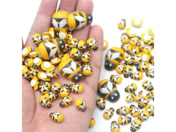 Listing 3 of 10 for Yellow Wooden Bee Self-Adhesive Sticker Flat-back Carving Handicraft Wedding