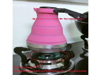 Listing 5 of 10 for 3 Colors Portable Folding Silicone Water Kettle 1.5L Water Pot Outdoor Camping