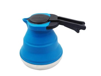 Listing 6 of 10 for 3 Colors Portable Folding Silicone Water Kettle 1.5L Water Pot Outdoor Camping