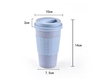 Listing 4 of 10 for Hot Sells Reusable Coffee Mugs Bamboo Fiber Coffee Cups 8oz 12oz 14oz Eco