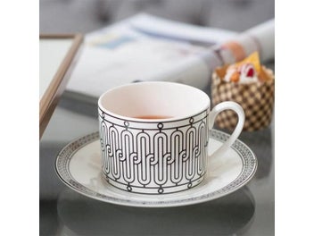 Listing 4 of 9 for H Mark Golden Bone Coffee Cup Tea Cup Set With Saucer Afternoon Tea Drinkware