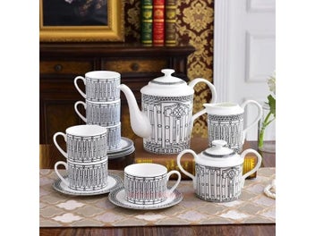 Listing 7 of 9 for H Mark Golden Bone Coffee Cup Tea Cup Set With Saucer Afternoon Tea Drinkware