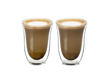 Listing 7 of 9 for Set Of 2 270ml High Quality Borosilicate Double Wall Coffee Cups For Drinks