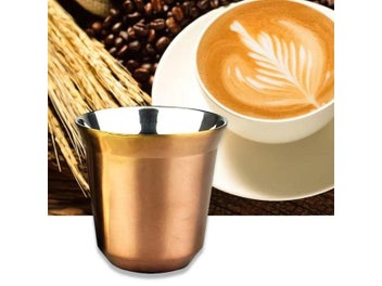 Listing 3 of 10 for 80ml Double Wall Stainless Steel Espresso Cup Insulation Nespresso Pixie Coffee