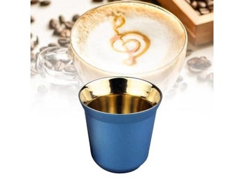 Listing 4 of 10 for 80ml Double Wall Stainless Steel Espresso Cup Insulation Nespresso Pixie Coffee