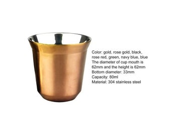 Listing 8 of 10 for 80ml Double Wall Stainless Steel Espresso Cup Insulation Nespresso Pixie Coffee