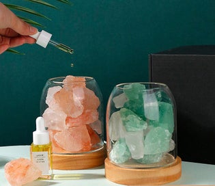 Listing 2 of 5 for NEW Crystal Salt Rock Lamp Aromatherapy Air Diffuser USB Night Light