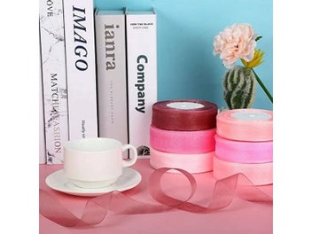 Listing 7 of 10 for 10 Yards/Lot Sheer Chiffon Ribbon Organza Satin Ribbons For Gift Wrapping