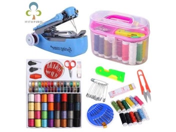Listing 3 of 10 for Portable Mini Manual Sewing Machine Portable Mini Travel PP Sewing Box Sewing