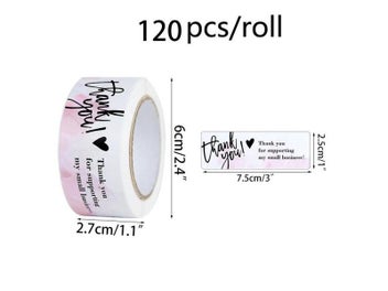 Listing 8 of 10 for 120Pcs Order Thank You Stickers For Envelope Sealing Decor