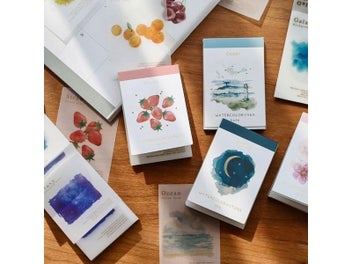 Listing 3 of 10 for 50 Pieces Series Carry Mini Scrapbook Decoration Paper Notepad